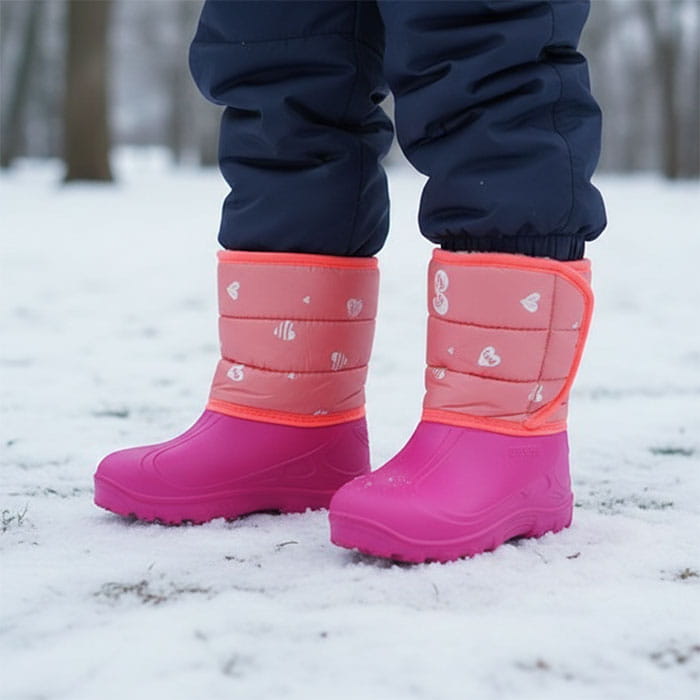 Cizme copii, PAYAS, 30-37, Roz, Fibre sintetice, Talpa Cauciucata, Cizme, Pentru Copii