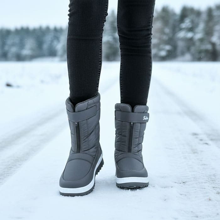 Женские сапоги, GS, 36-41, Синтетические волокна, Серый, С мехом, Сапоги, Для Женщин