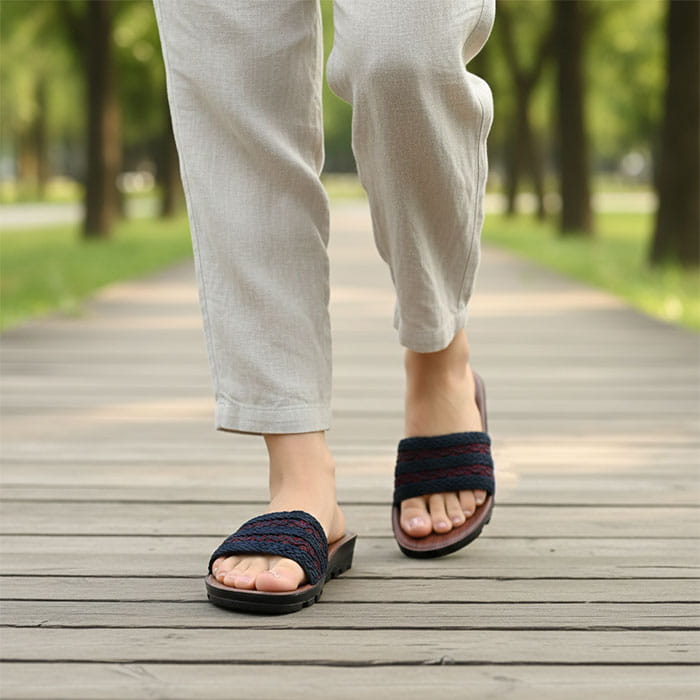 Slapi dame, GOLD STAR, 36-40, Textil, Poliuretan, Albastru, Slapi, Pentru Femei