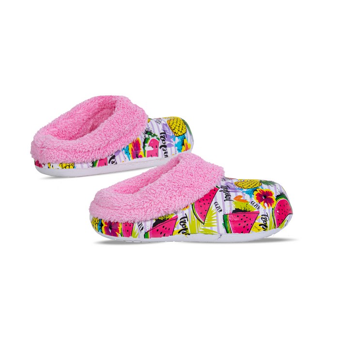 Saboti copii, GEZER, 30-35, Pentru Copii, Diverse Culori, Textil, Talpa PVC, Cu imprimeu, Saboti, Pentru Copii