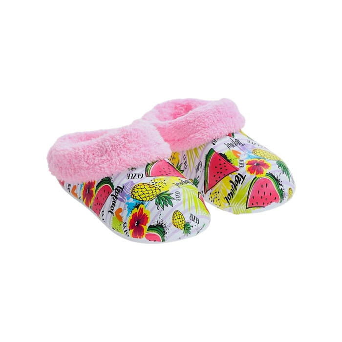 Saboti copii, GEZER, 30-35, Pentru Copii, Diverse Culori, Textil, Talpa PVC, Cu imprimeu, Saboti, Pentru Copii