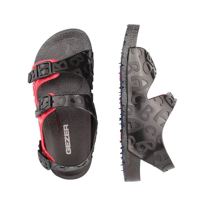 Kids sandals, GEZER, 30-35, Red/Black, Eco rubber, Rubber Sole, Sandals, For Kids