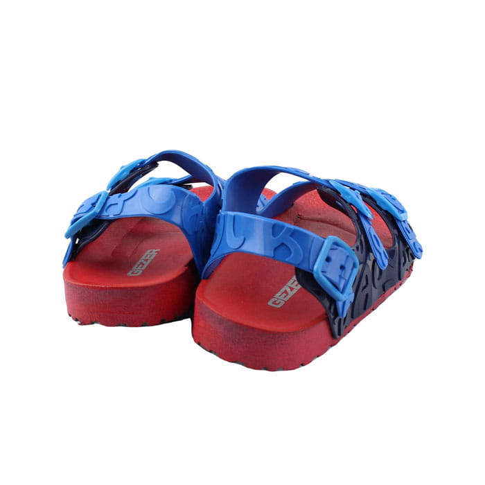 Sandale copii, GEZER, 25-29, Albastru/Rosu, Cauciuc, Talpa Cauciucata, Sandale, Pentru Copii