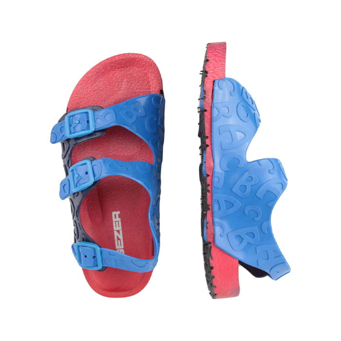 Sandale copii, GEZER, 25-29, Albastru/Rosu, Cauciuc, Talpa Cauciucata, Sandale, Pentru Copii