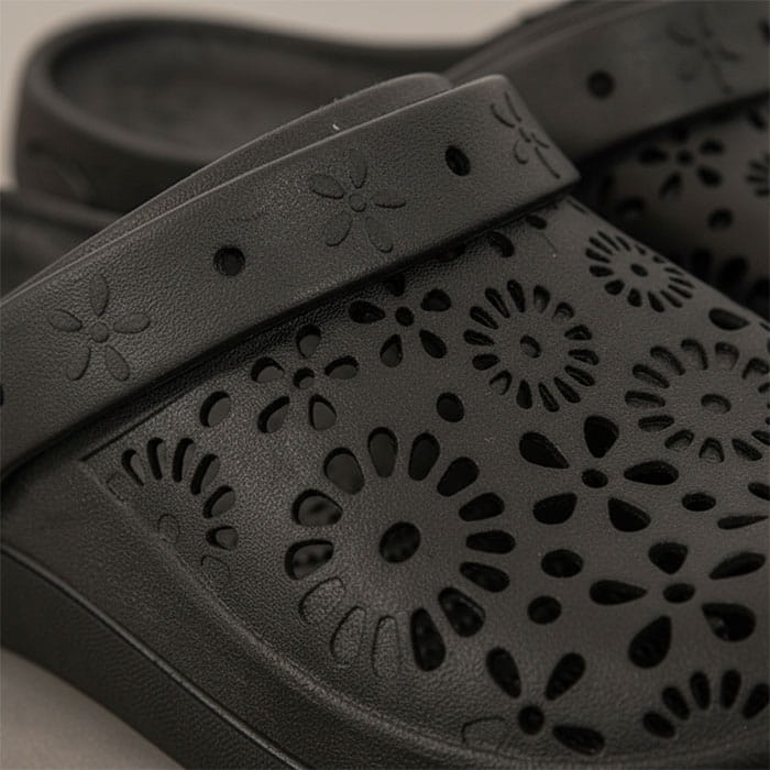 Ladies clogs, GOLD STAR, 36-39, Black, PVC, Clogs, For Women