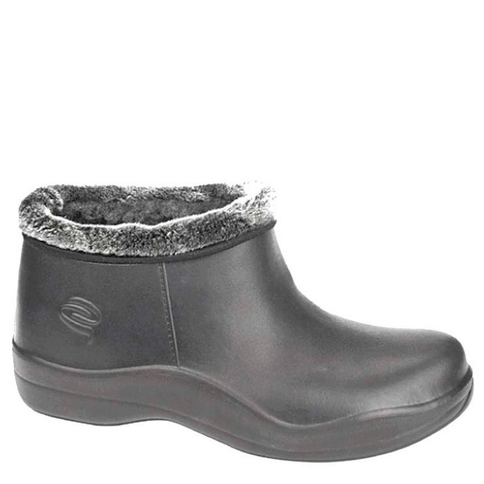 Women's gloshes with fur, PROGRES, EVA, 36-41, Black, Galoshes, For Women