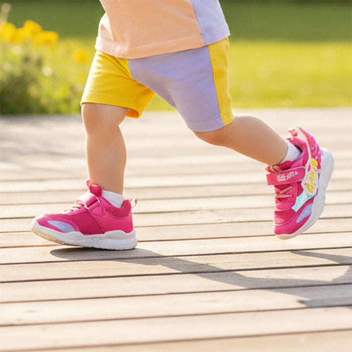 Adidasi copii, GEZER, 21-24, Fuksya, Textil/Poliuretan, Talpa PVC, Adidasi, Pentru Copii