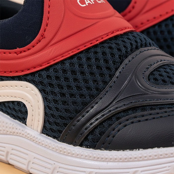 Adidasi copii, CARBY, 26-30, Negru/Rosu, PVC, Talpa Cauciucata, Adidasi, Pentru Copii