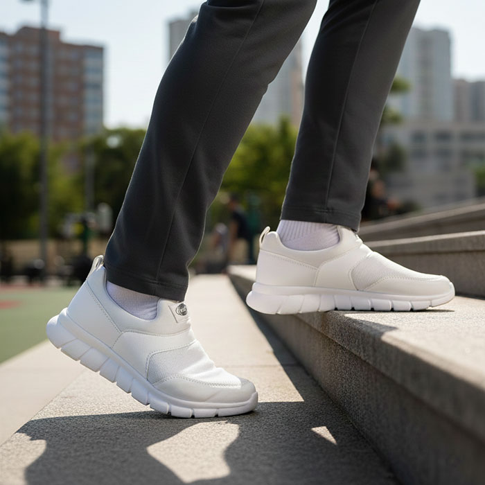 Adidasi barbati, RIMEX, 40-44, Alb, Textil/Poliuretan, Talpa Cauciucata, Adidasi, Pentru Barbati