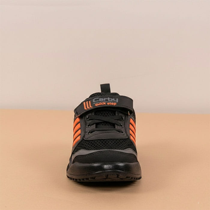 Adidasi copii, CARBY, 31-35, Negru, Textil/Poliuretan, Talpa Cauciucata, Adidasi, Pentru Copii