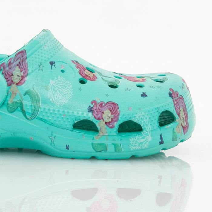 Saboti copii, SONEX, 31-36, Verde Deschis, EVA, Cu imprimeu, Saboti, Pentru Copii