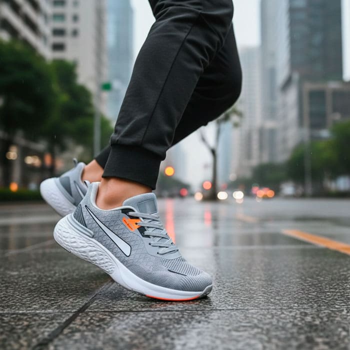 Adidasi barbati, SPOR TEAM, 40-45, Gri, Textil, Talpa Cauciucata, Adidasi, Pentru Barbati