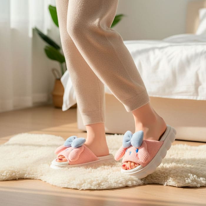 Ciupici de cameră femei, GS, 36-41, Diverse Culori, Textil, Talpa Cauciucata, Papuci de casa, Pentru Femei