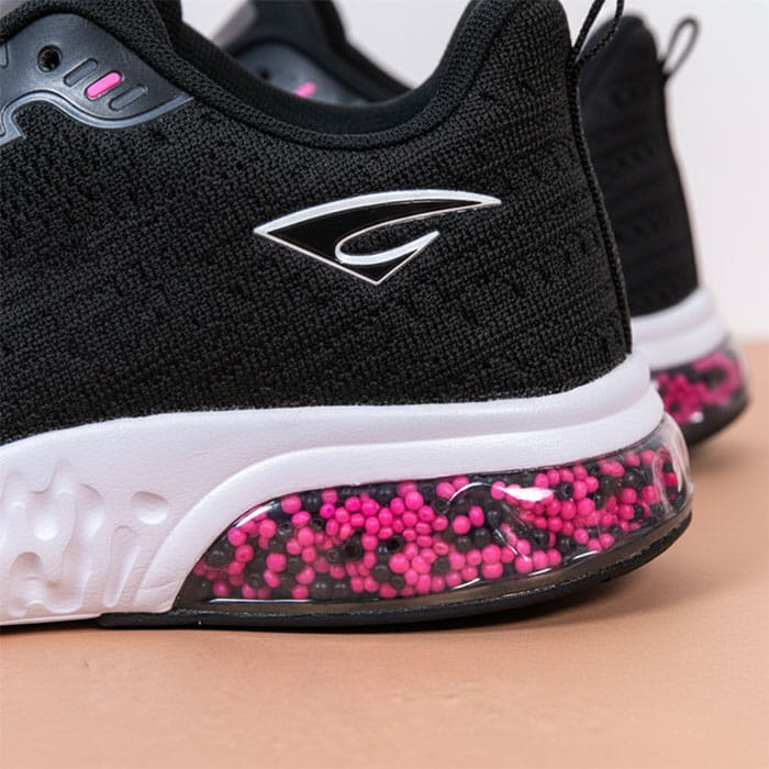 Women's sports shoes, GS, 36-41, Black/White, Synthetic fibers, Rubber Sole, Sneakers, For Women