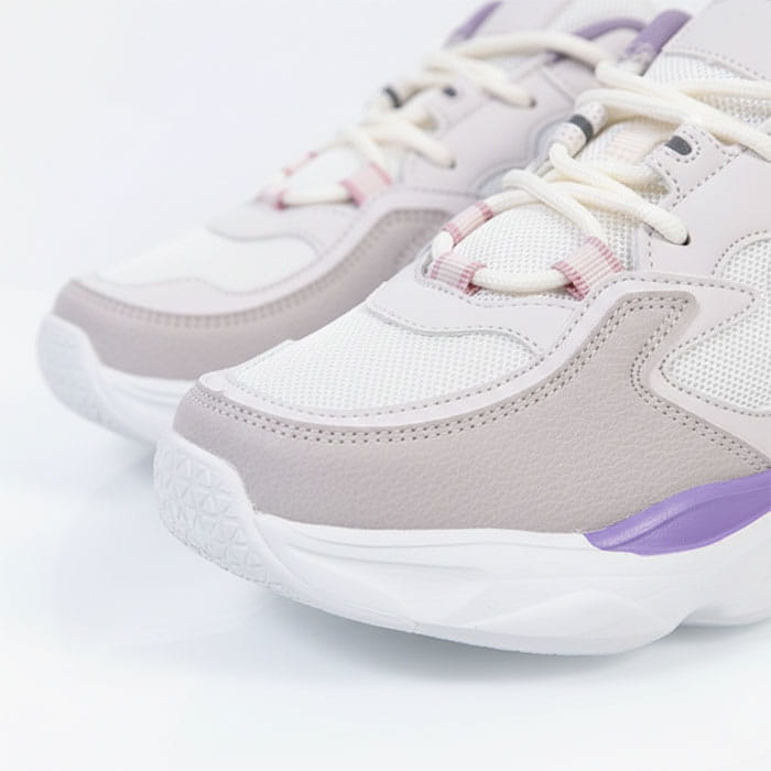 Women's sports shoes, GS, 36-41, Cream/ Lilac, Synthetic fibers, Rubber Sole, Sneakers, For Women