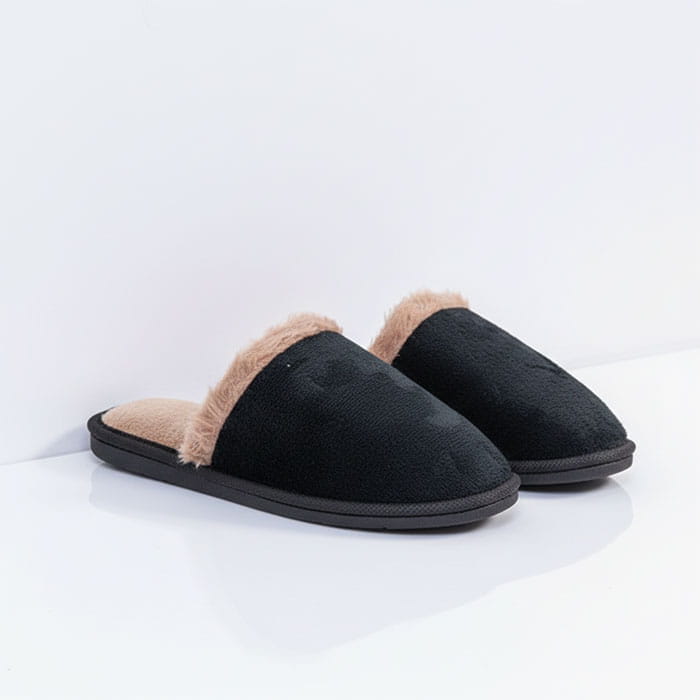 Papuci de camera dame, POLTAN, 37-40, Diverse Culori, Textil/Poliuretan, Talpa PVC, Papuci de casa, Pentru Femei