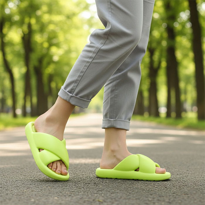 Женские тапочки, SONEX, 36-40, Фисташковый, ЭВА, Подошва ЭВА, Шлепанцы, Для Женщин