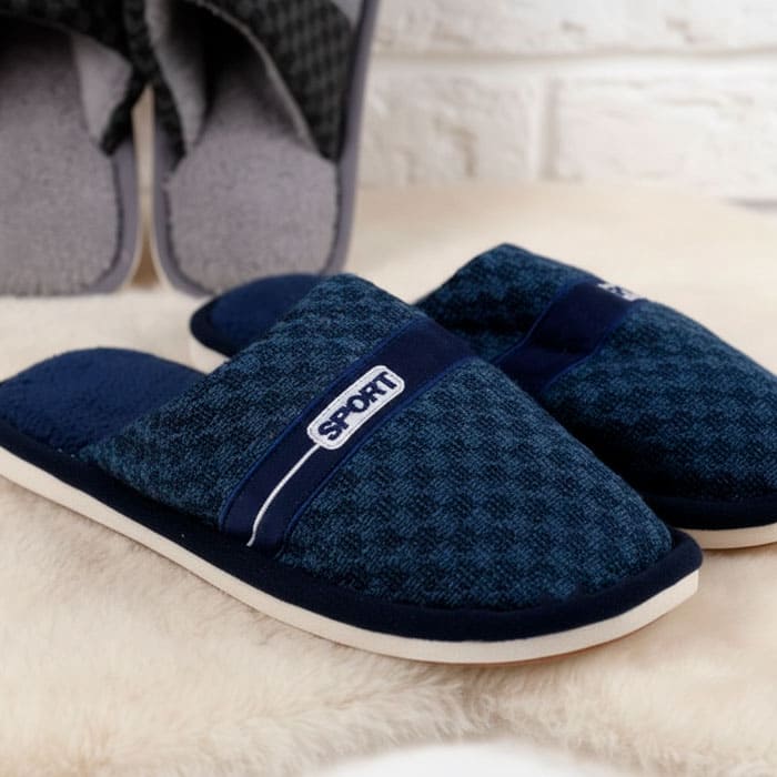 Papuci de camera barbati, GS, 40-45, Diverse Culori, Textil, Talpa Cauciucata, Papuci de casa, Pentru Barbati