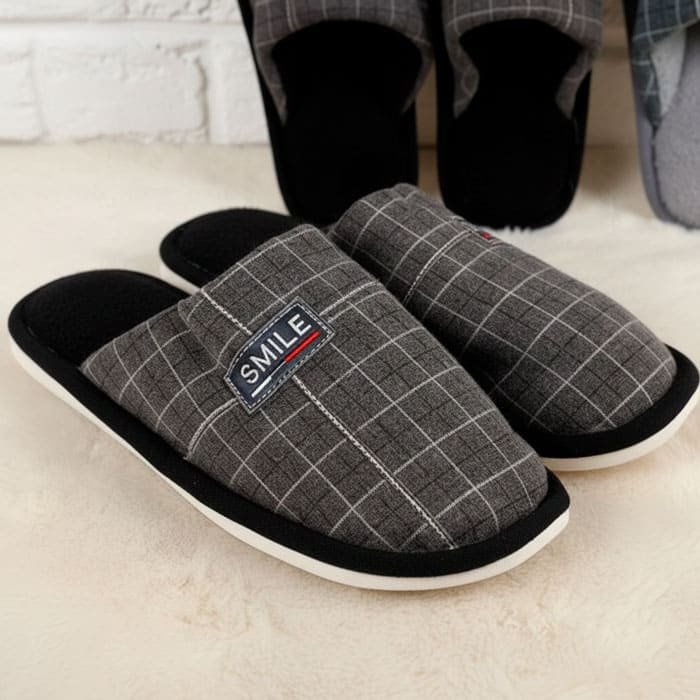 Papuci de camera barbati, GS, 40-45, Diverse Culori, Textil, Talpa Cauciucata, Papuci de casa, Pentru Barbati