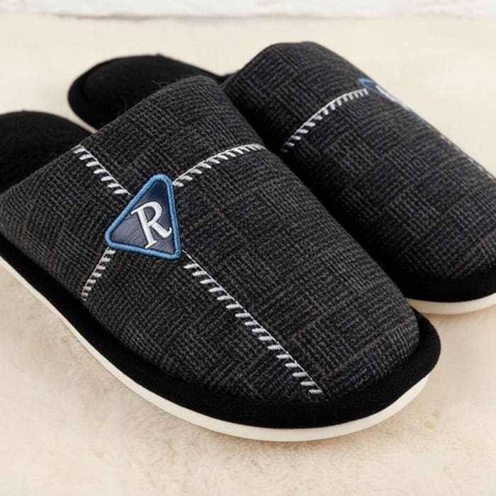 Papuci de camera barbati, GS, 40-45, Diverse Culori, Textil, Talpa Cauciucata, Papuci de casa, Pentru Barbati