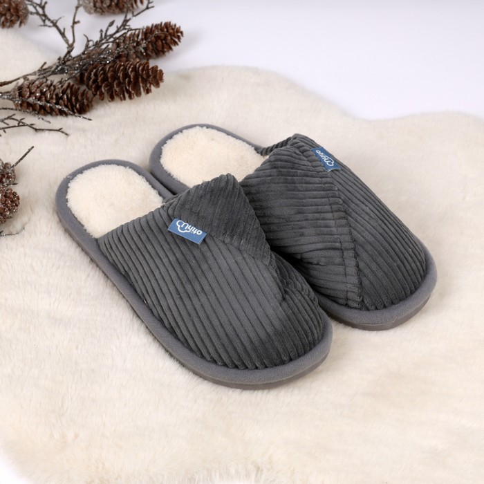 Papuci de camera barbati, GS, 40-45, Diverse Culori, Textil, Talpa Cauciucata, Papuci de casa, Pentru Barbati