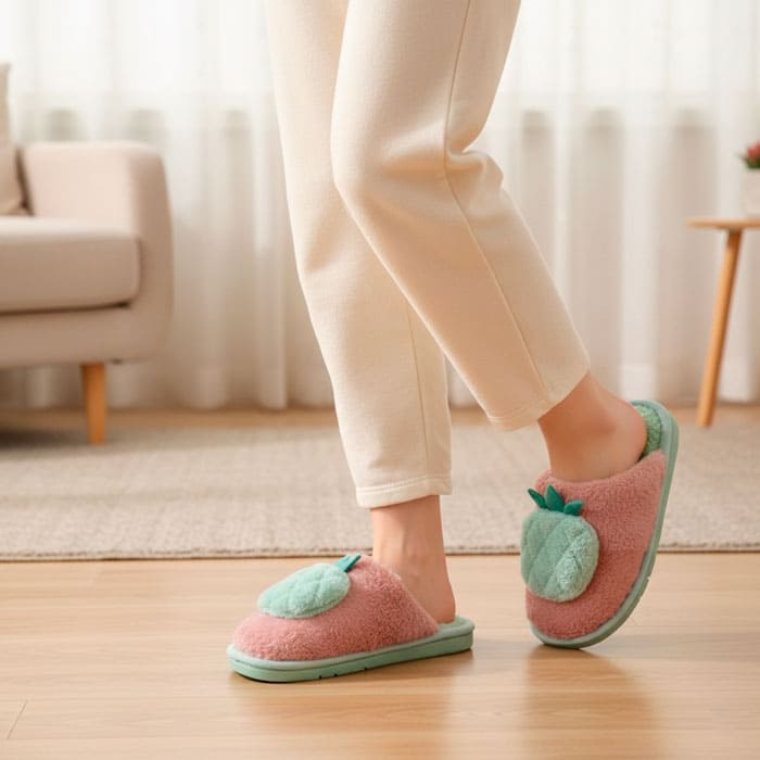 Women's room slippers, GS, 36-41, Various Colors, Textile, Rubber Sole, Slippers, For Women