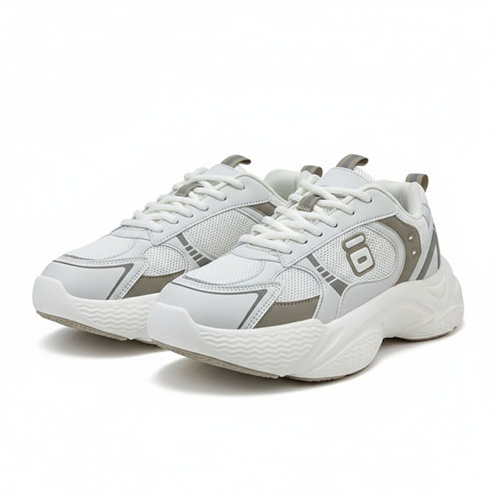 Women's sneakers, RUNNING, 36-41, White/Beige, Textile, EVA Sole, Sneakers, For Women