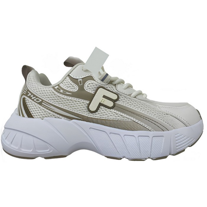 Women's sneakers, RUNNING, 36-41, White/Beige, Textile, EVA Sole, Sneakers, For Women