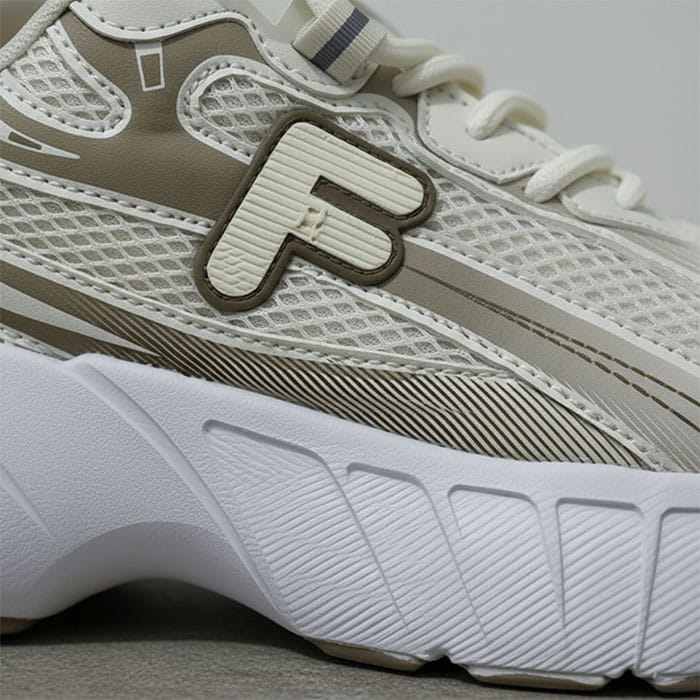 Women's sneakers, RUNNING, 36-41, White/Beige, Textile, EVA Sole, Sneakers, For Women