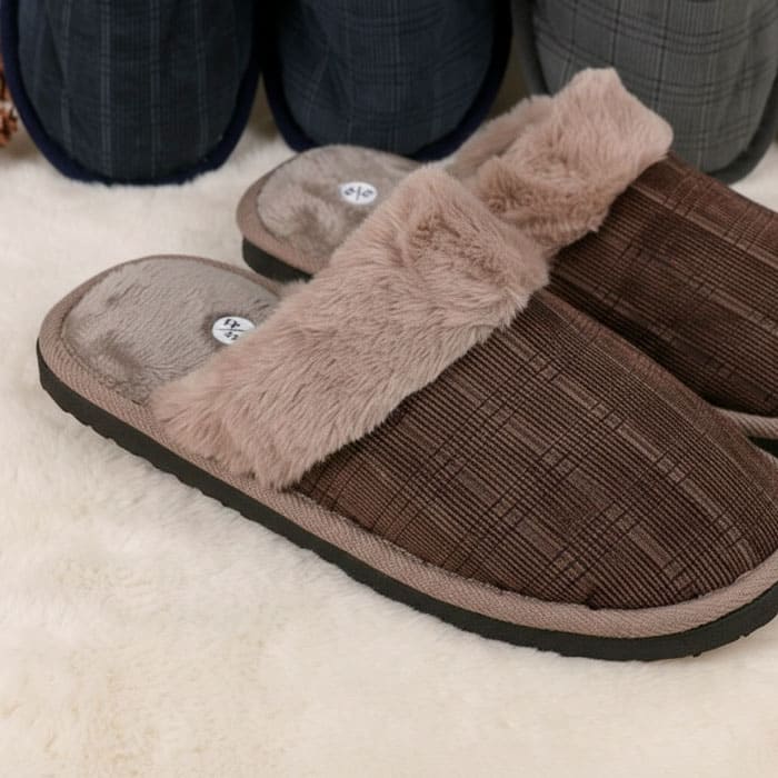 Papuci de camera barbati, GS, 40-45, Diverse Culori, Textil, Talpa Cauciucata, Papuci de casa, Pentru Barbati