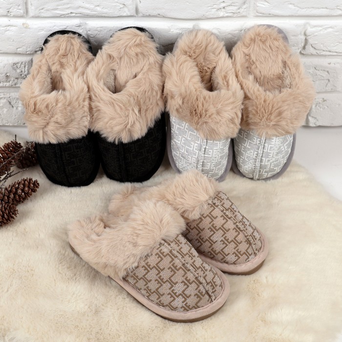 Ciupici de camera dame, GS, 36-41, Diverse Culori, Textil, Talpa Cauciucata, Papuci de casa, Pentru Femei