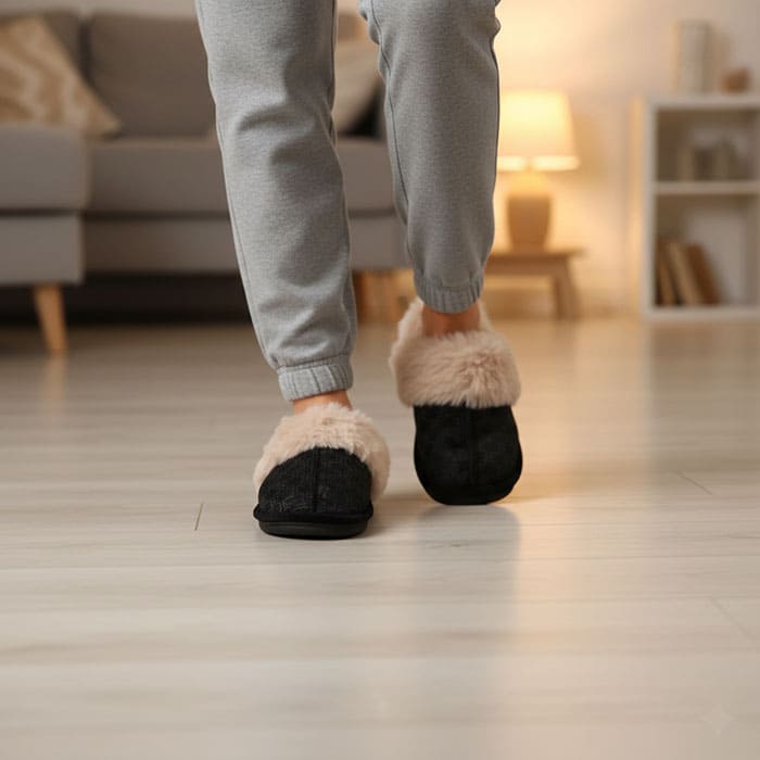 Ciupici de camera dame, GS, 36-41, Diverse Culori, Textil, Talpa Cauciucata, Papuci de casa, Pentru Femei