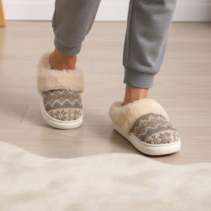 Papuci de camera, GS, 36-40, Diverse Culori, Textil, Talpa PVC, Papuci de casa, Pentru Femei