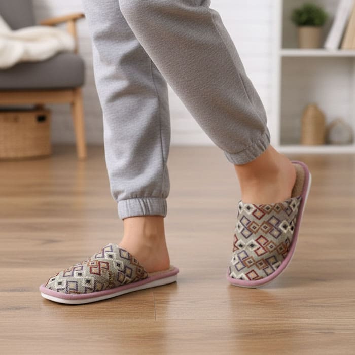 Ciupici de camera, GS, 36-41, Diverse Culori, Textil, Talpa PVC, Papuci de casa, Pentru Femei