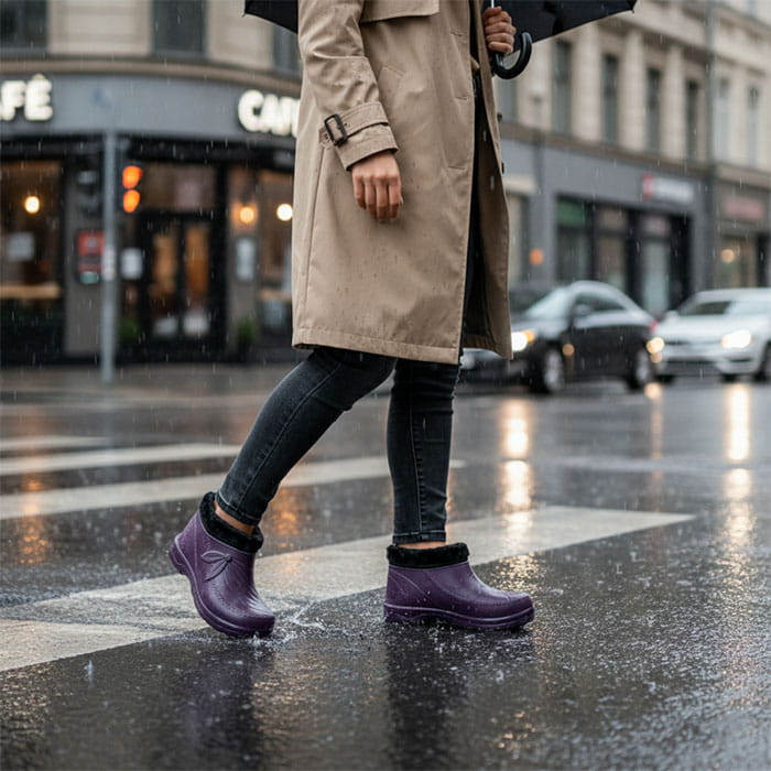 Women's wools, PROGRES, 37-41, mauve, EVA, EVA Sole, Galoshes, For Women