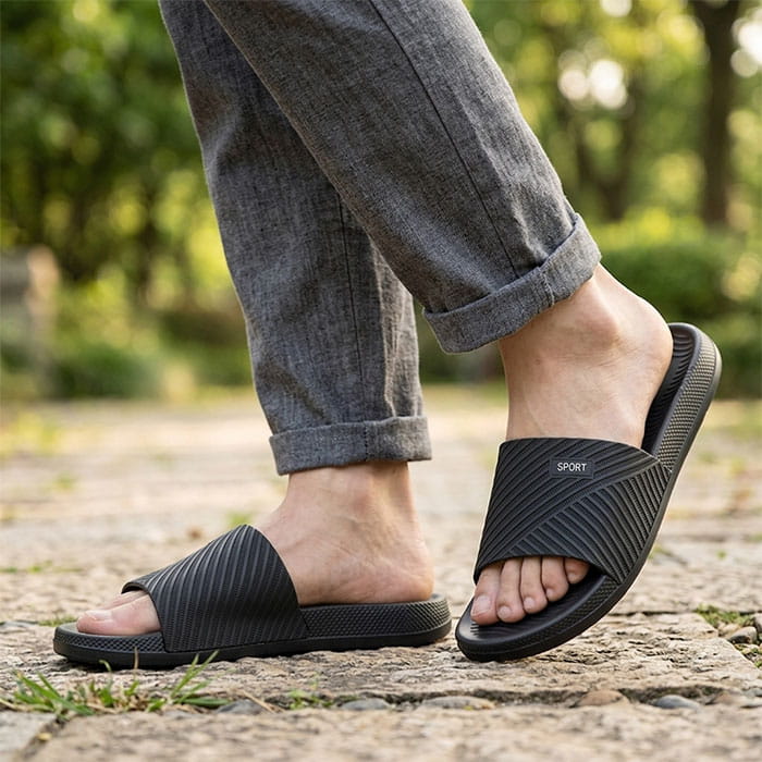 Men slippers, GS, 40-45, Various Colors, PVC, EVA Sole, For Men, Flip-flops