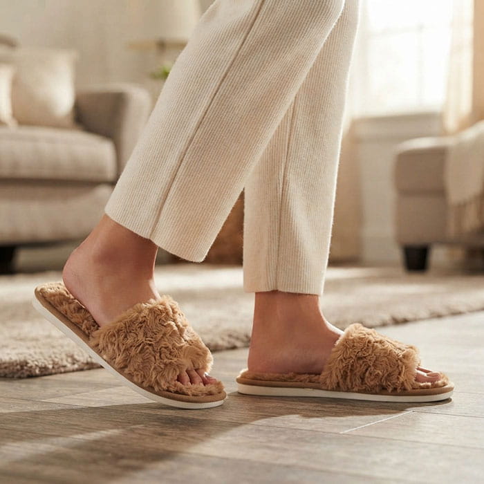 Ciupici de camera dame, GS, 36-41, Diverse Culori, Textil, Talpa PVC, Papuci de casa, Pentru Femei