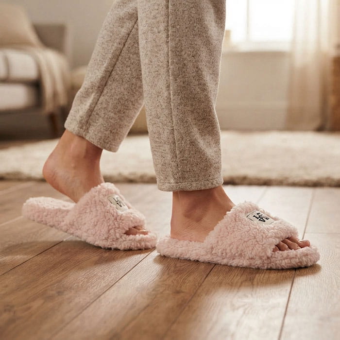 Ciupici de camera dame, GS, 36-41, Diverse Culori, Textil, Talpa Cauciucata, Papuci de casa, Pentru Femei