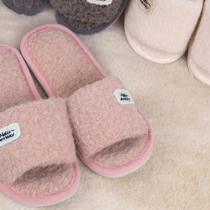 Women's house slippers, GS, 36-41, Various Colors, Textile, Rubber PVC, Slippers, For Women