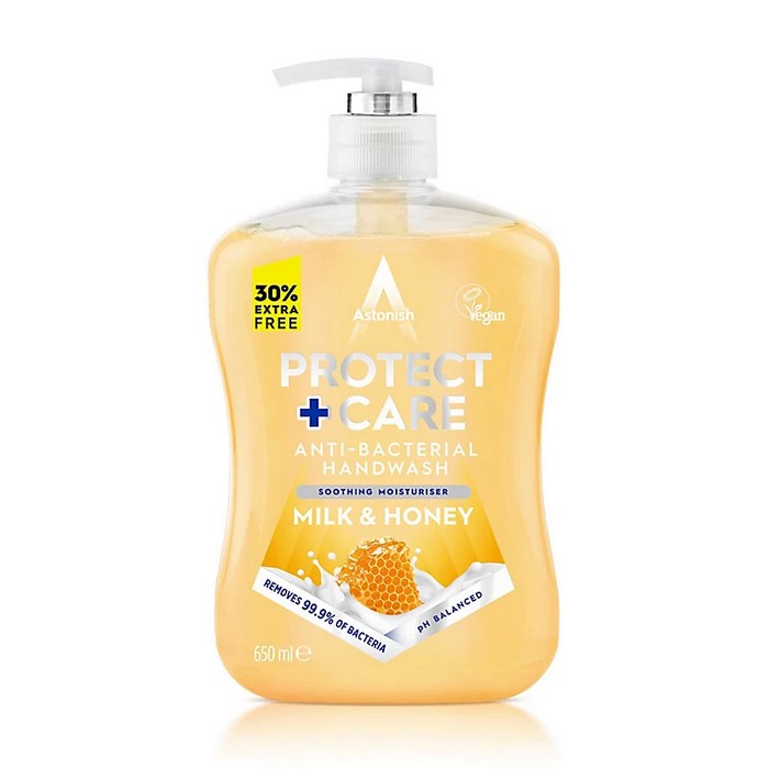 Soap, ASTONISH, Liquid, 600ml, Milk&Honey, Antibacterial