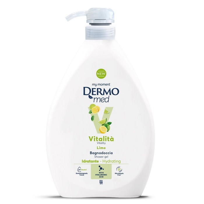 Гель для душа, DERMOMED, с дозатором, 1Л, Lime, Гель