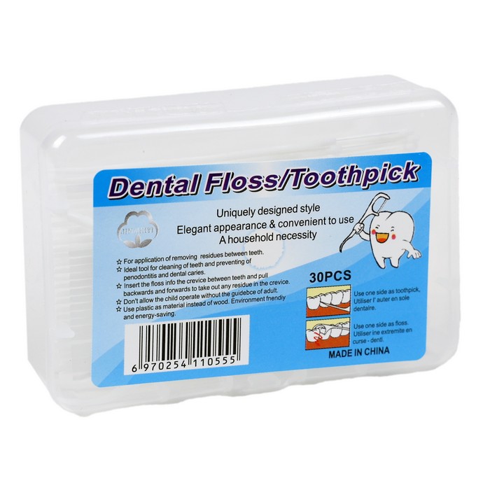 Ata dentara cu scobitoare, DENTAL FLOSS, 30 buc