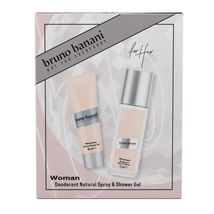 Set cadou, BRUNO BANANI, Pentru Femei, 2 piese, Woman, Gel de dus, Antiperspirant