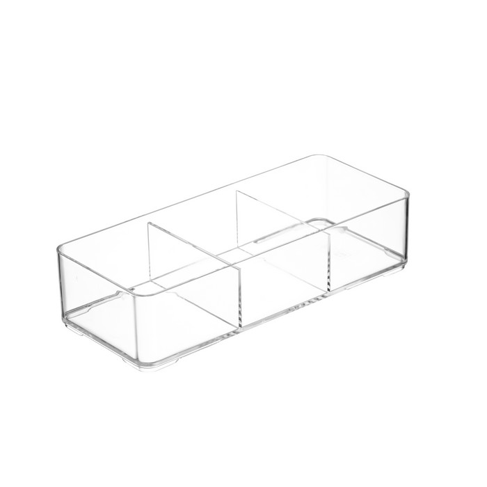 Cosmetics organizer, SOFT CHEF, Plastic, 3 compartiments, Transparent, 29x9x5 cm