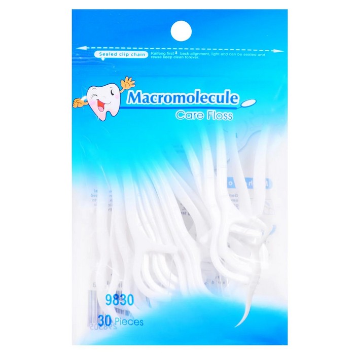 Ata dentara cu scobitoare, DENTAL FLOSS, 30 buc, Pentru Adulti