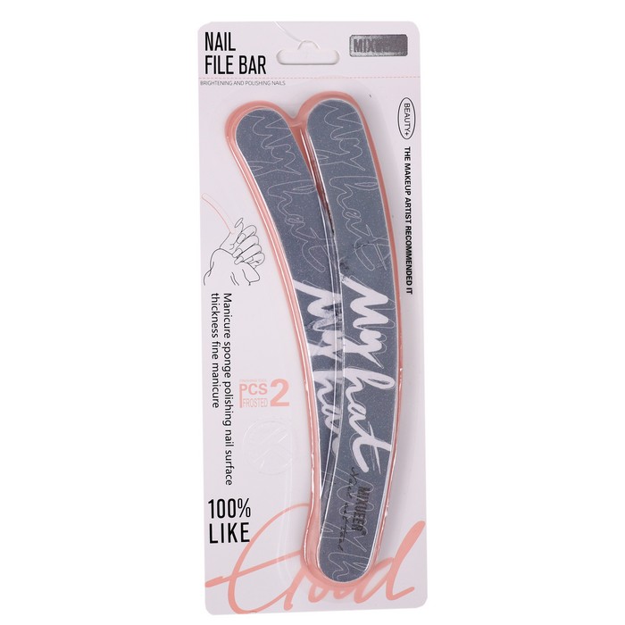 Nail file, MIXUEER, 2 pcs, Various Colors