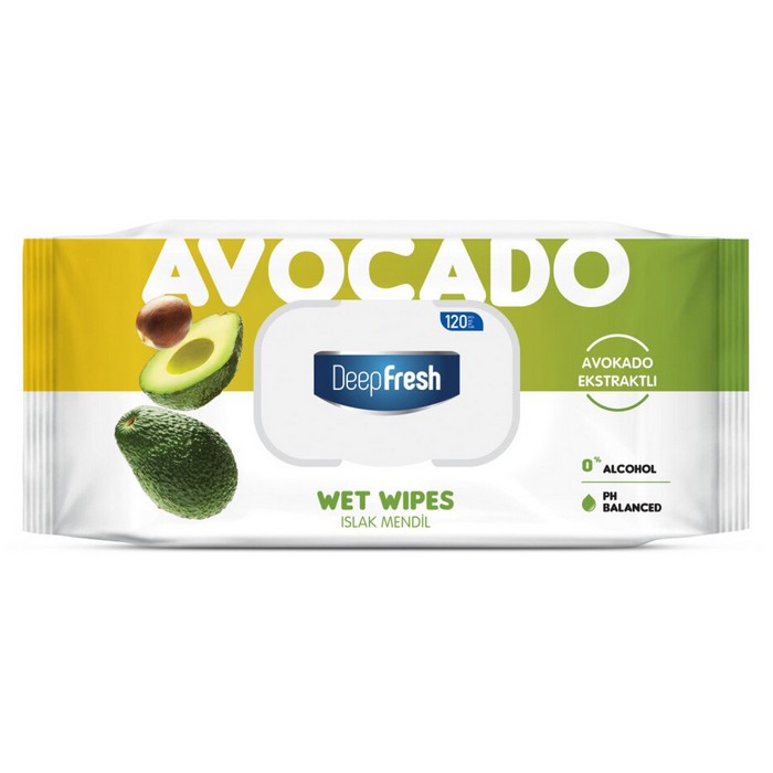 Servetele umede, DEEP FRESH, 120 piese, Avocado