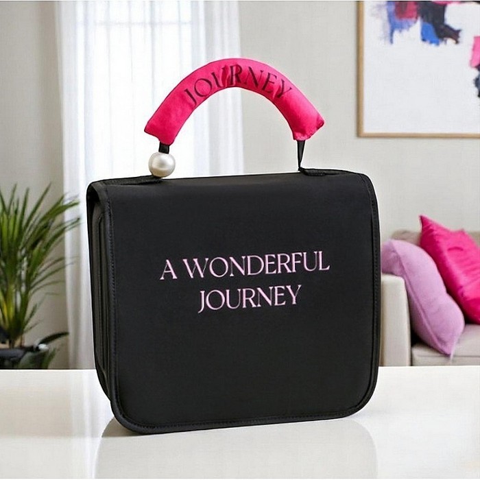 Geanta cosmetica, GS, Textil, 24x9x2 cm, Diverse Culori, Pentru Calatorie