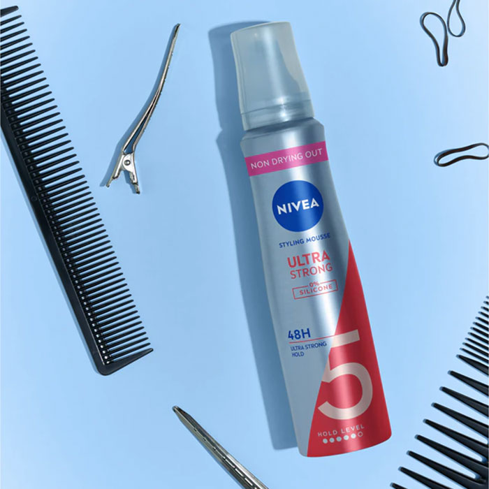 Spuma de par, NIVEA, Nr.5, Strong, 150ml, Mousse