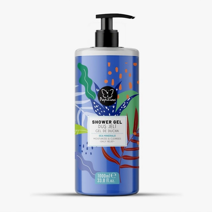 Gel de dus, PAPILION, cu dozator, 1L, Ocean